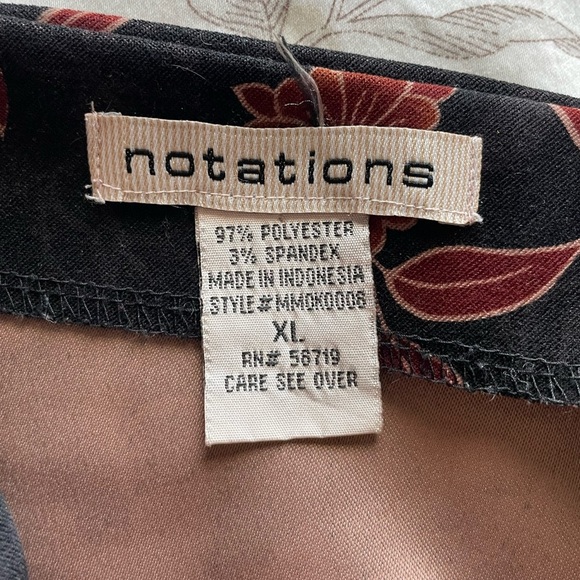 Y2K Dark Floral Faux Suede Midi Skirt XL Romantic Fairy Whimsigoth Boho Feminine - Picture 5 of 8